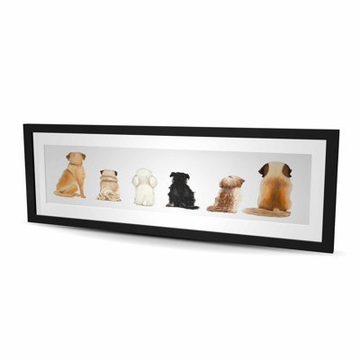 Man's Best Friend Back View - Dog Framed Matted Print Decor