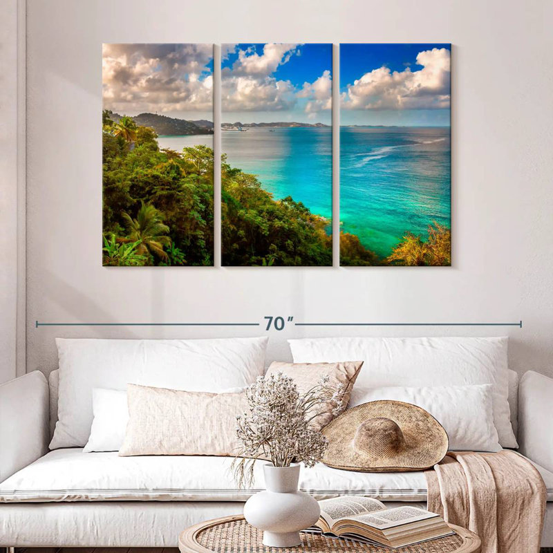 Gillard Grenada Island Bay, H 32 po x l 50 po
