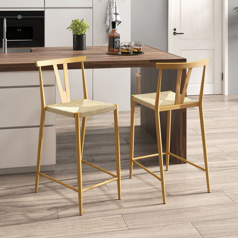 Tabouret de bar avec repose-pieds Joe-Alan
