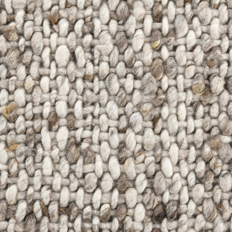 Handmade Natural Wool and Cotton Rectangular Stripe Rug