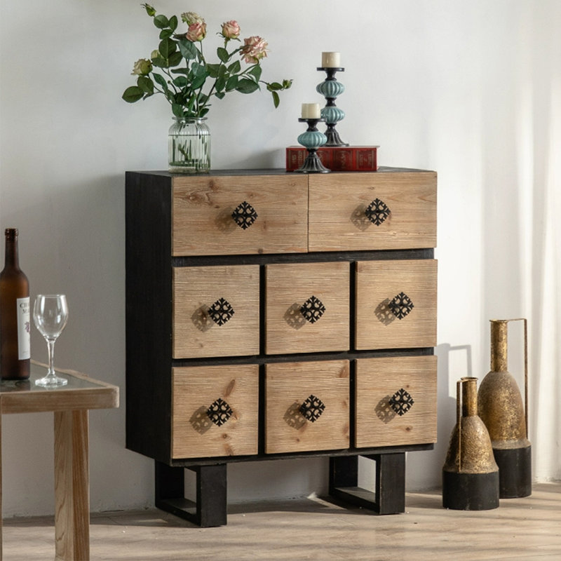 Commode d'appoint rétro multifonctionnelle