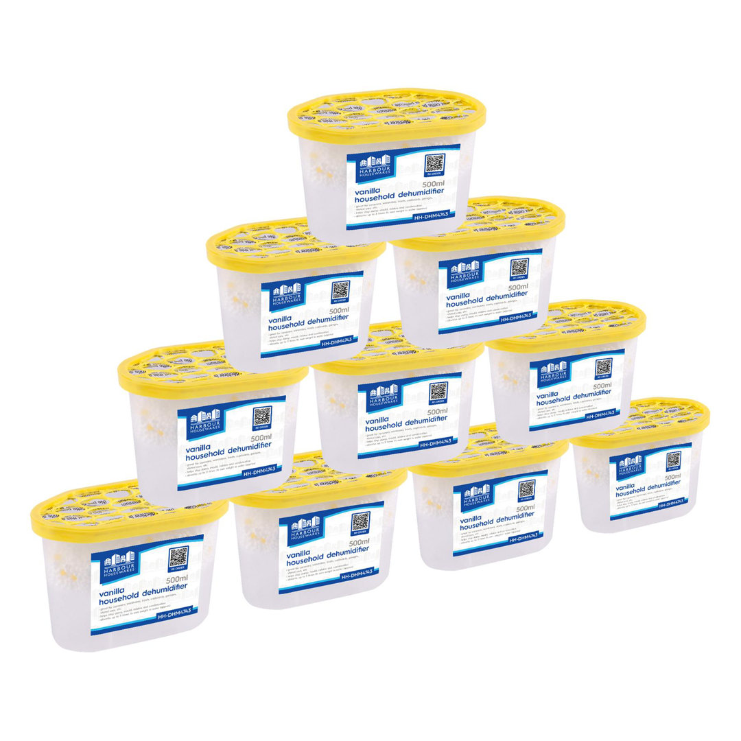 10x 500ml Interior Dehumidifiers Moisture Absorber Damp Trap for Home Wardrobe Bedroom Garage