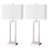 28.5" Metal Table Lamp Set With USB, Type-C Ports And Built-in Outlet -346653837