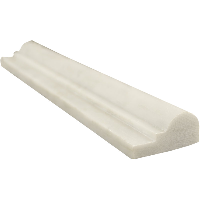 Doublure de rideau mural en marbre oriental oriental blanc 2 po x 12 po