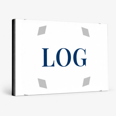Logan Luxury Diamond Monogram — Silver White Navy Blue