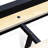 Wilson Queen Frame with 3 Supporting Legs - High-class Bed Frame in Powder Coating Black Color and Weathered Wood Laminate-2038023786