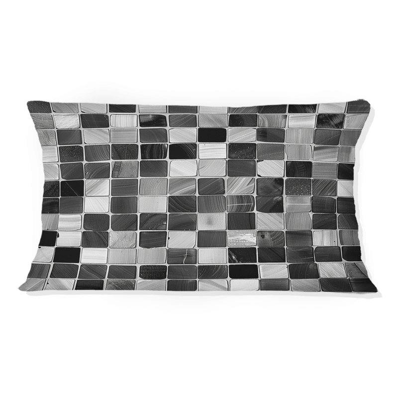 Coussin lombaire noir Mid-Century III