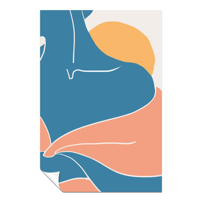 Blue Woman Shoulder - No Frame Print