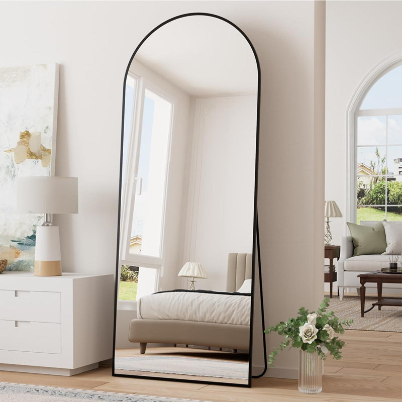 Arched Full Length Mirror with Stand, Full Body Mirror