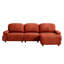 Canapé modulaire de 111 po, canapé modulaire, canapé en L revêtu de chenille avec repose-pieds amovible orange foncé 111 po