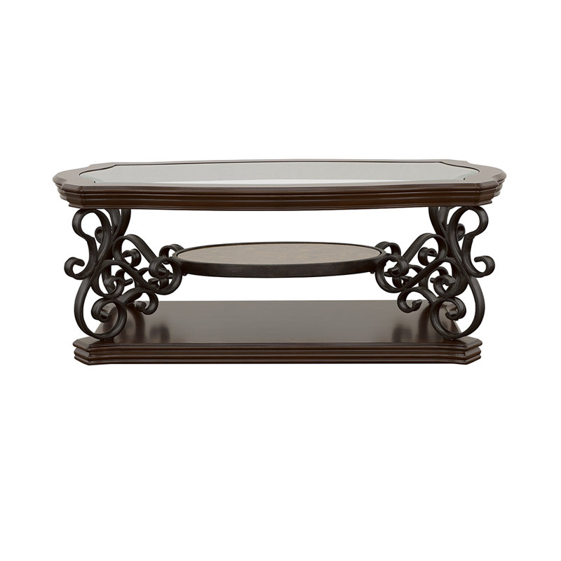 Aarav Glass Top Coffee Table