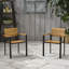 Chaises d'extérieur - et noir, bois, moderne pour la cour arrière de style patio + minimaliste