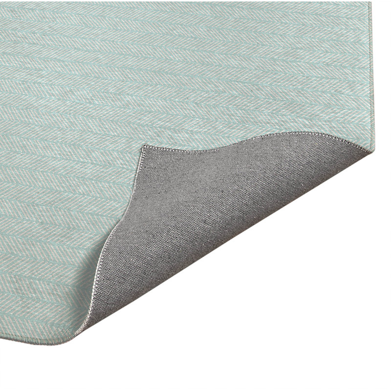 Tapis d'extérieur à chevrons antidérapant à rayures, Rectangulaire 2 pi x 3 pi