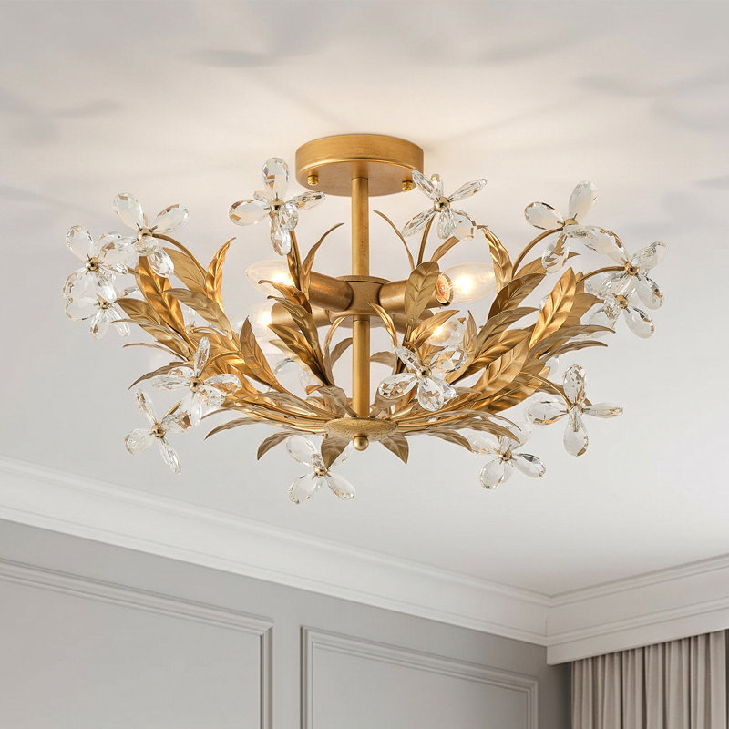 Plafonnier semi-encastré 4 lumières 23,6 po