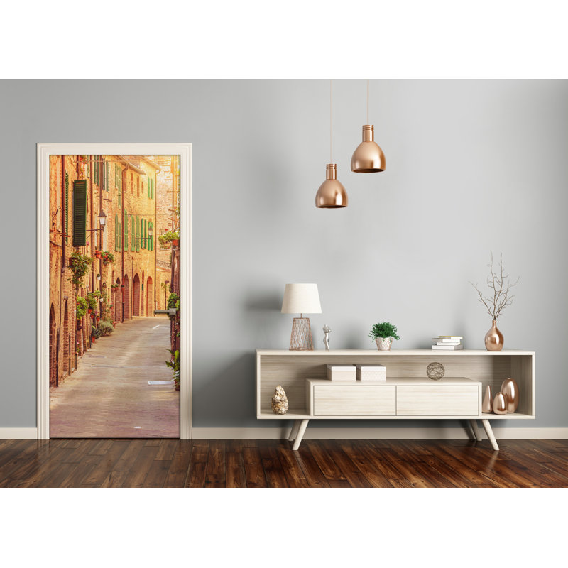 On Italian Streets Door Decal