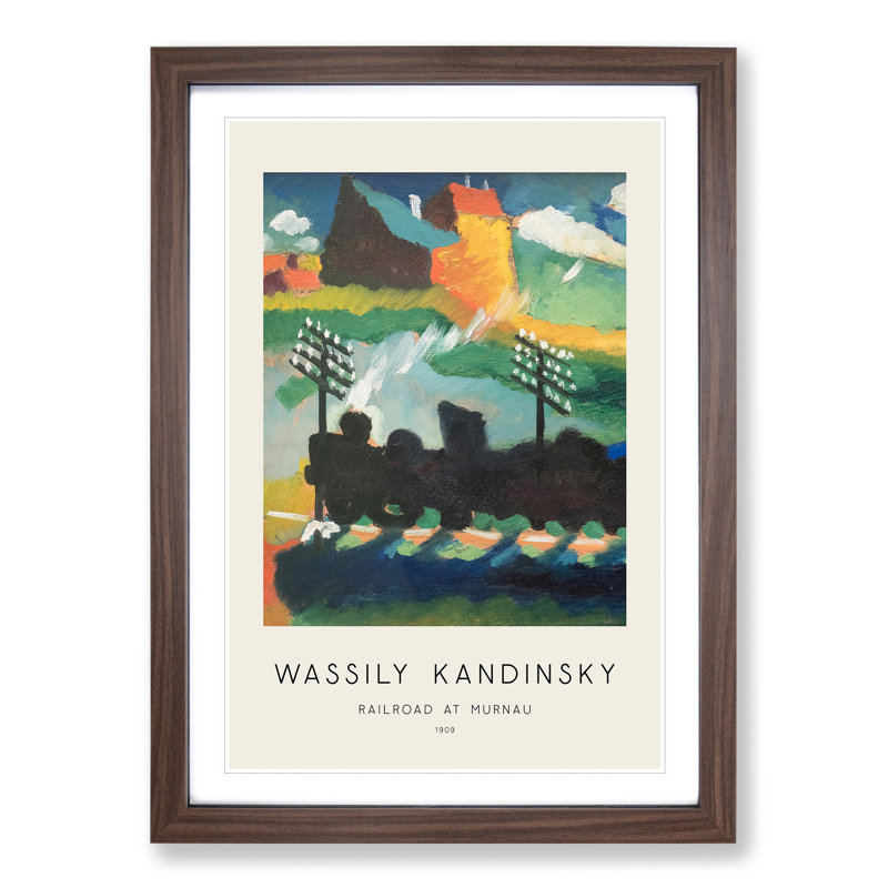 Railroad at Murnau by Wassily Kandinsky - Picture Frame Graphic Art, 36cm H x 27cm W x 2cm D