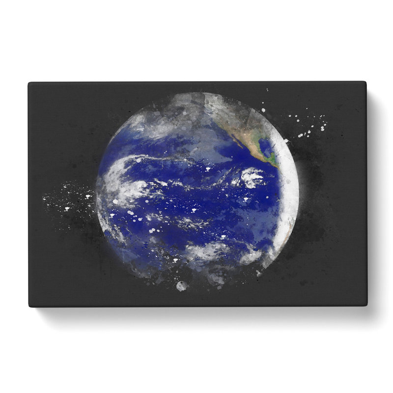 A Satellite Image Of Earth - Wrapped Canvas Painting, 50cm H x 76cm W x 3cm D