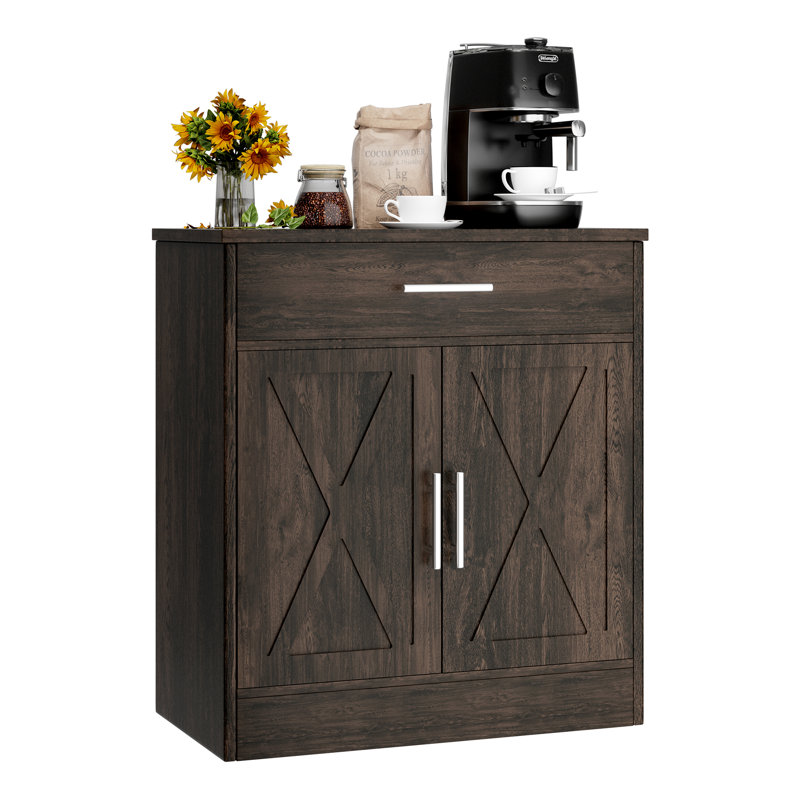 Buffet 31,9 "avec 2 portes et 1 tiroir Leawood, Brun