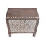 Table d'appoint en bois de manguier massif récupéré Cassidy - Collection Mia, finition blanc vieilli 