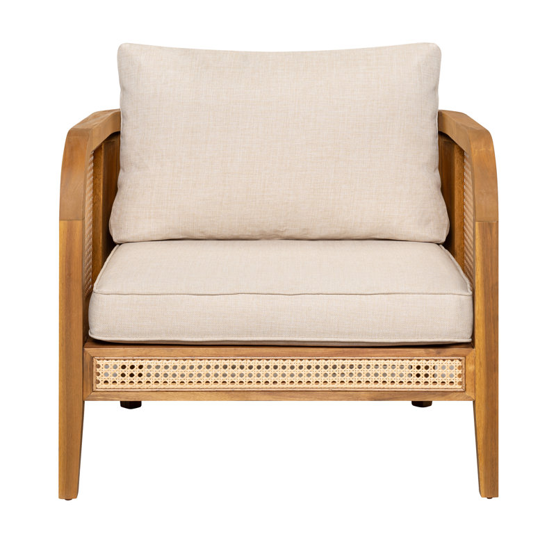 Outdoor Patio Cushioned Arm Chair