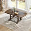 Table de salle à manger extensible, table de cuisine en bois de ferme avec rallonge amovible, grande table extensible pour 4 à 8 personnes-1603383807