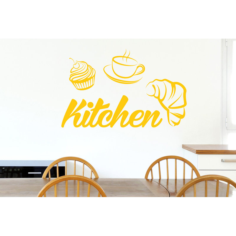 Food & Beverage Wall Decal, Dark Yellow