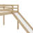 Twin Elevated Bed With Ladder And Slide Loft Design Including Safety Guardrails-1276369545