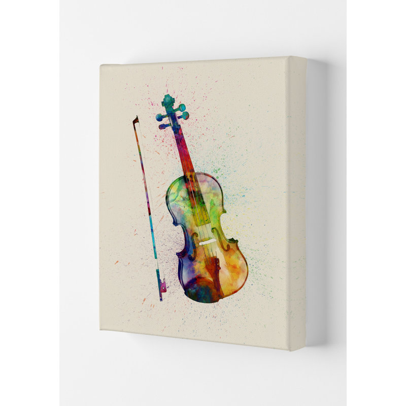 Violin by Michael Tompsett - Print, 42cm H x 29.7cm W x 4cm D, Wrapped Canvas