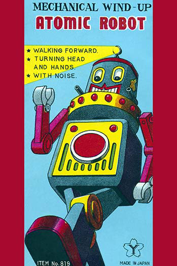 " Mechanical Wind-Up Atomic Robot ", 66" H x 44" W