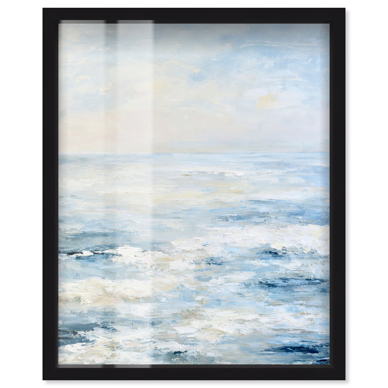 Décoration murale bord de mer Foam Crêtes IV Shadowbox, H 57 po x l 46 po, Cadre noir
