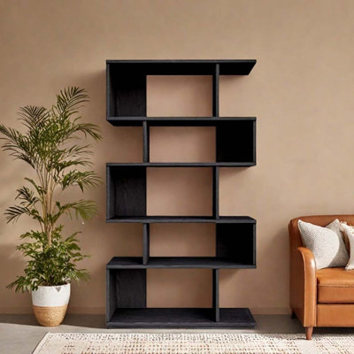 Black Minimalist Display Shelf Bookshelf
