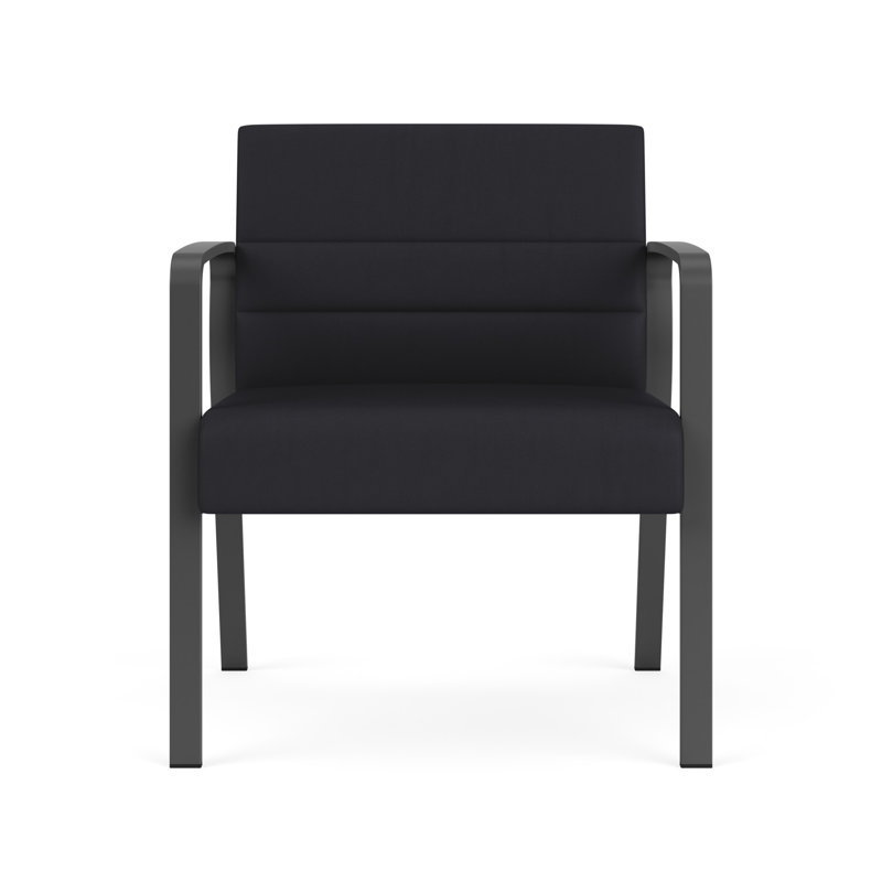 Chaise d'invité surdimensionnée Waterfall, Gris anthracite, Vinyle noir Patriot Plus