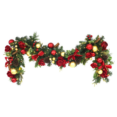 72" Pre-Lit Adorned Garland