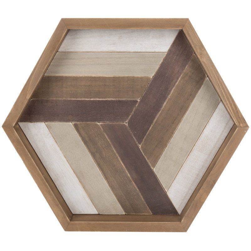 Farmhouse Solid Wood Serving Tray, White/Beige/Brown/Gray