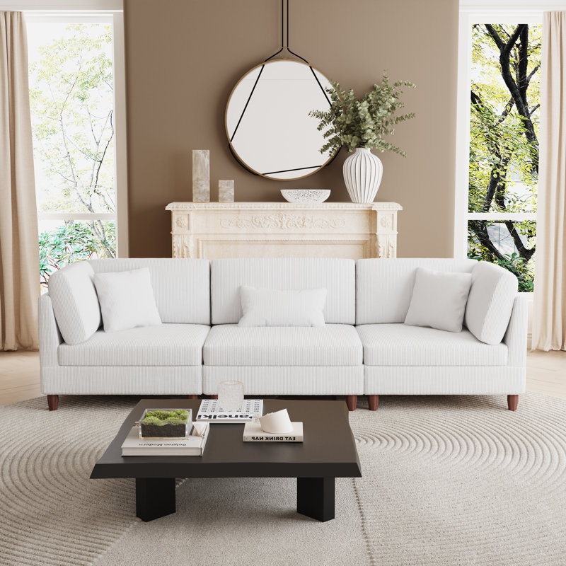 Seemab 305.8Cm Square Arms Sofa, Beige