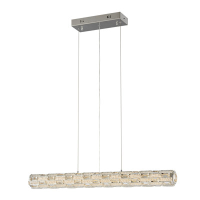 Rustica Crystal Dimmable CCT LED Chrome Chandelier