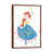 Classic Brown Wood Floater Framed