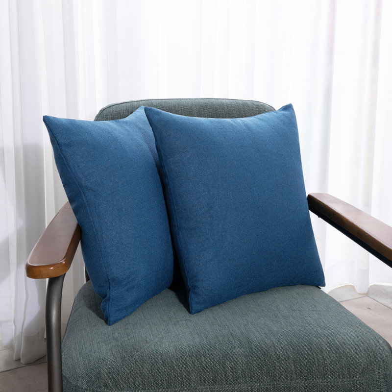 Cynne Square Throw Pillow Cover, Blue, 60cm H x 60cm W x 1cm D