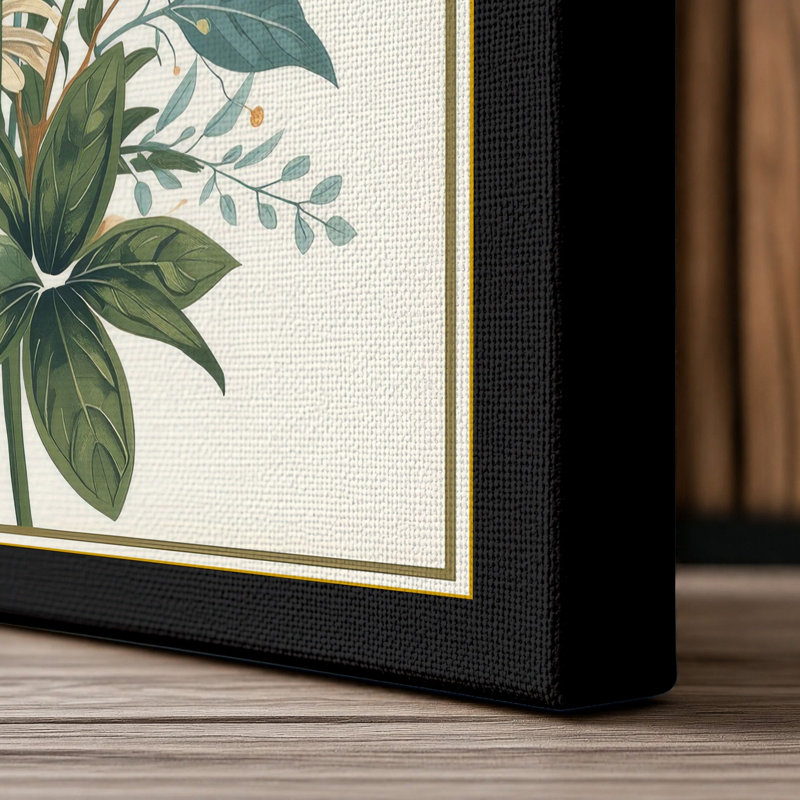 Study in Bloom Botanical - Wrapped Canvas, 24x16 - 61.0 x 40.6 cm, Black Border