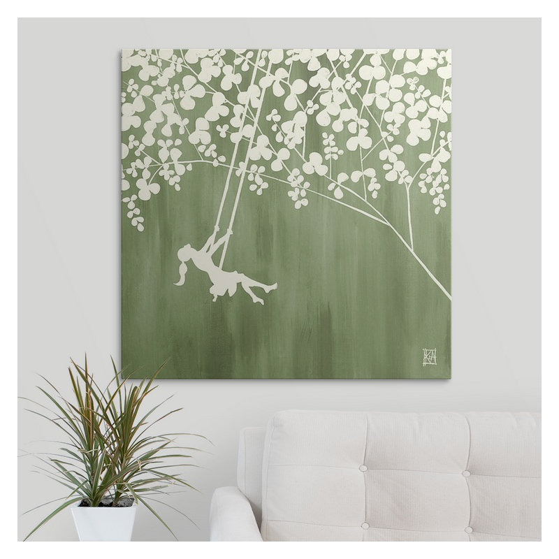 Summer At The Cottage " Summer At The Cottage I " by Kelsey Hochstatter Painting Print, 16" H x 16" W x 1.5" D