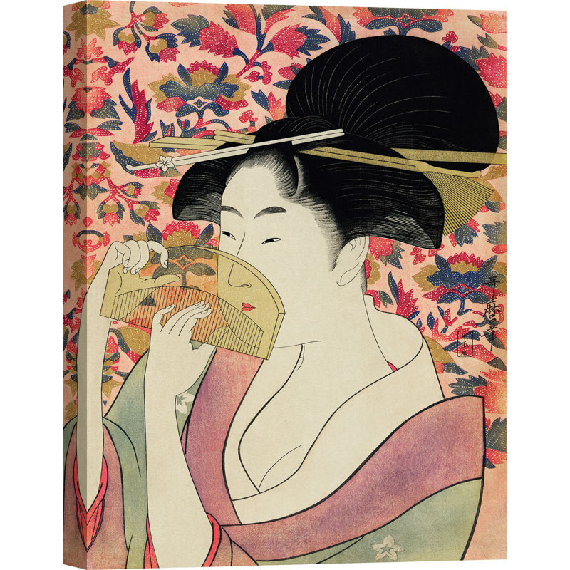 Courtesan by Utamaro Kitagawa - Wrapped Canvas Painting, 70cm H x 50cm W x 4cm D