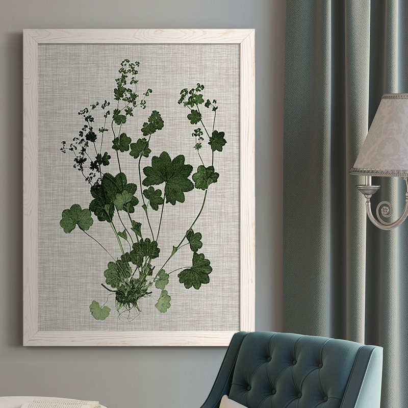 «Forest Foliage on Linen III», reproduction d'un seul cadre photo sur toile, Blanc, H 37,5 po x l 27,5 po x P 1 po