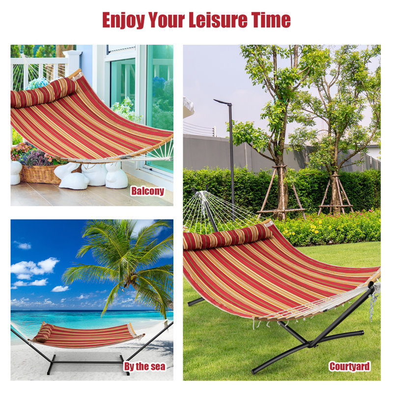 Allyonna Outdoor Double Classic Hammock, Red