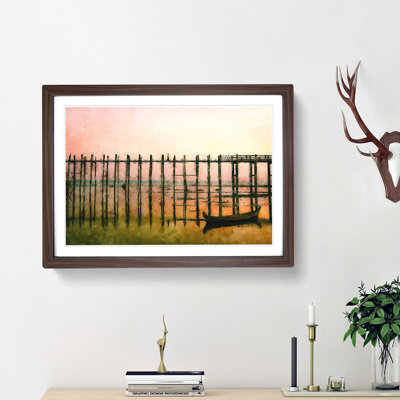 U Bein Bridge in Myanmar - Picture Frame Painting Print