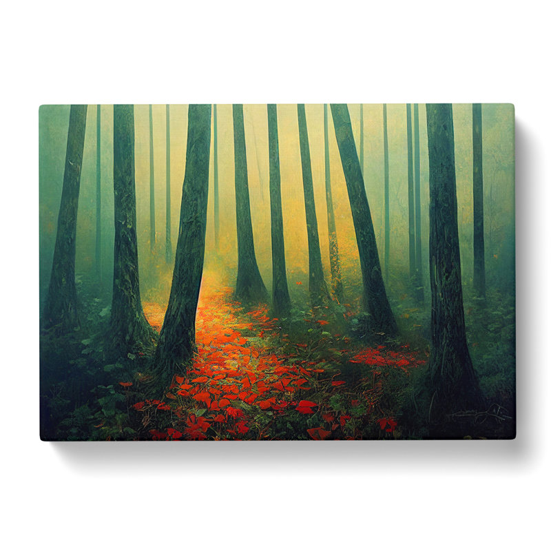 Pleasant Summer Forest - Wrapped Canvas, 35cm H x 50cm W x 3cm D