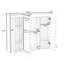 Armoire murale de salle de bain avec 5 tablettes réglables