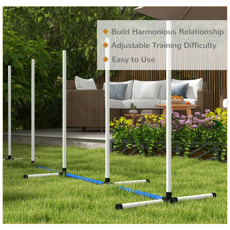 PawHut White Dog Agility Training Set with Water Tube