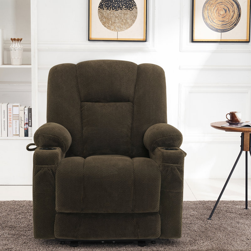 Fauteuil inclinable Elidad, Tissu brun