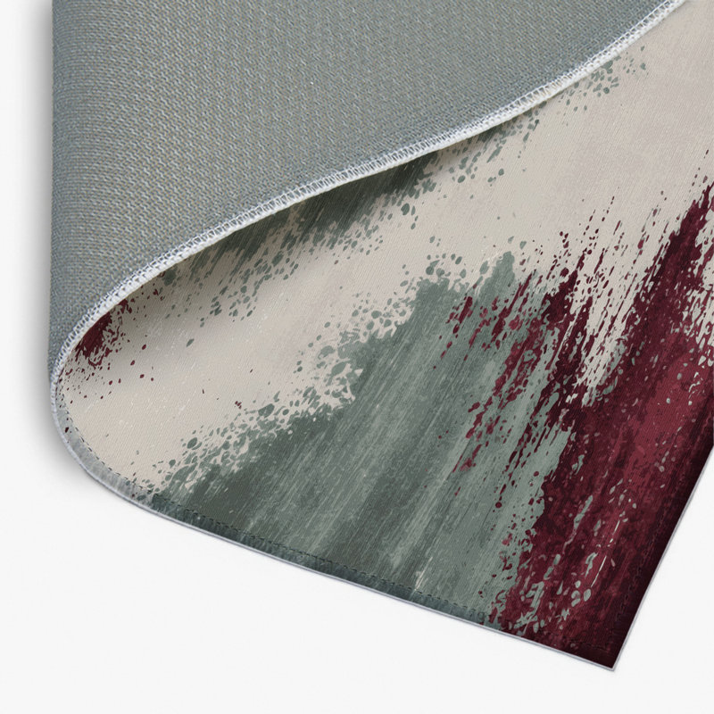 Tapis intérieur et extérieur gris Watercolor, Rectangulaire 8 pi x 10 pi