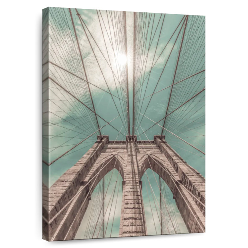 Lilie rétro pont de Brooklyn, H 36 po x l 24 po